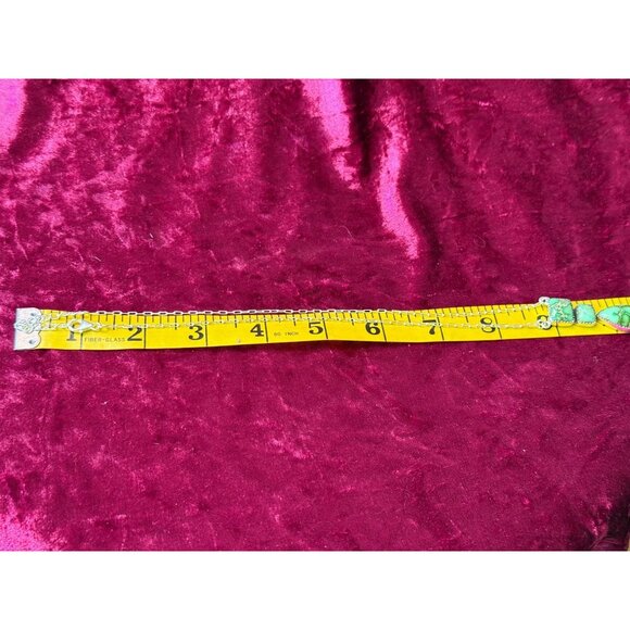 Sonoran Gold Turquoise Pendant Necklace 925 Sterling Silver Vintage Chain - Picture 4 of 6